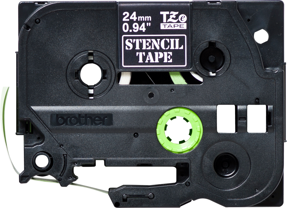 Eredeti Brother STe-151 stencil szalag – Fehér alapon fekete, 24mm széles 2